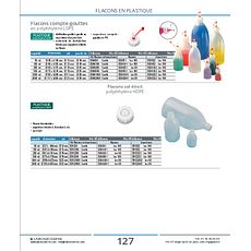 Flacons compte-gouttes en polyéthylène LDPE