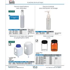 Réservoirs à col large avec poignée en polyéthylène HDPE