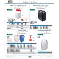 Réservoirs ronds à col large en polyéthylène HDPE certification UN