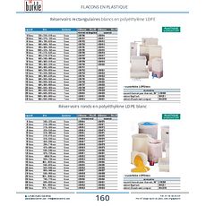 Réservoirs ronds en polyéthylène LDPE blanc