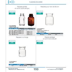 Flacons carrés en verre sodocalcique