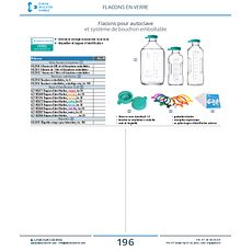 Flacons pour autoclave et système de bouchon emboîtable