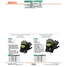 Gants pompier de secours et désincarcération, tactile RESCUEFITFLUO