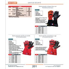 Gants pompier anti-feu en textile ATTACK6PEOM-BSC