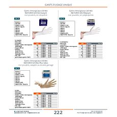 Gants chirurgicaux stériles NATUREX 626 Polysynt non poudrés, en polyisoprène