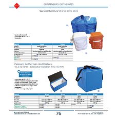 Sacs isothermes 12 à 50 litres UN3373 / P650