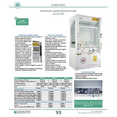 Sorbonnes autoportantes kristal classe M0 