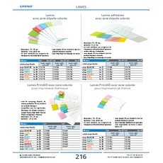 Lames adhésives avec zone dépolie colorée