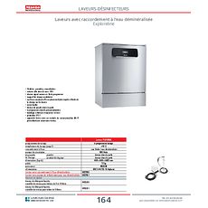 Laveur avec raccordement à l'eau déminéralisée Exploreline
