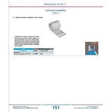 Cachets inviolables Safe-it