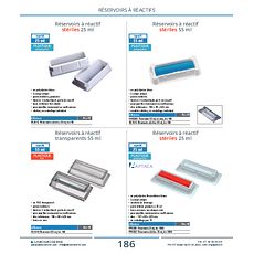 Réservoirs à réactif transparents 55 ml