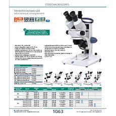 Stéréomicroscopes LED objectifs sélectionnables laboratoire et enseignement