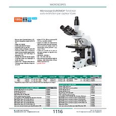 Microscope EUROMEX® fond noir auto-extinction par capteur ICare