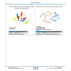 Microtube avec bouchon pour Cobas Bio® et Cobas Mira®