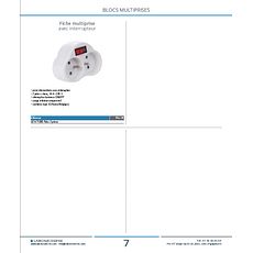 Fiche multiprise avec interrupteur