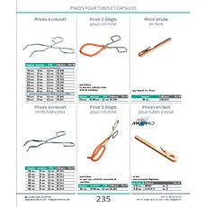 Pinces en bois pour tubes à essai