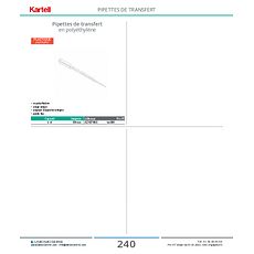 Pipettes de transfert en polyéthylène