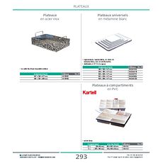 Plateaux universels en mélamine blanc