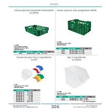 Caisse ajourée empilable emboîtable en HDPE