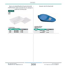 Bacs en polyéthylène haute densité HDPE blanc avec couvercle en polypropylène translucide