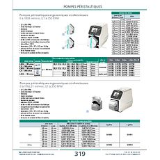 Pompes péristaltiques ergonomiques et silencieuses 0 à 1808 ml/min, 0,1 à 350 RPM