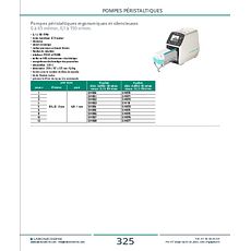 Pompes péristaltiques ergonomique et silencieuse 0 à 65 ml/min, 0,1 à 150 RPM