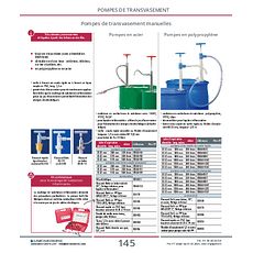 Pompes de transvasement manuelles en acier