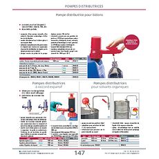 Pompes distributrices pour solvants organiques