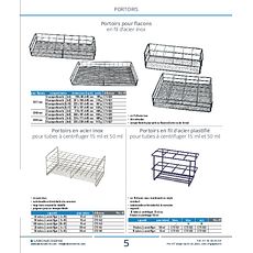 Portoirs pour flacons en fil d'acier inox