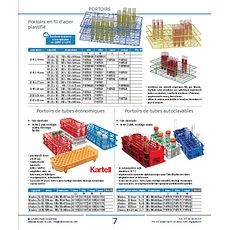 Portoirs de tubes autoclavables
