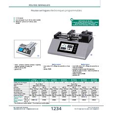 Pousse-seringues programmables standard