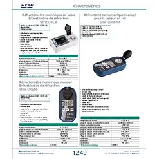Réfractomètre numérique de table Brix et indice de réfraction série ORL-B