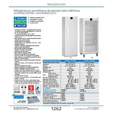 Réfrigérateurs scientifiques de précision 140 à 580 litres certifiables COFRAC - série BioMed (±2°C)