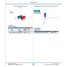 Clé de robinet d'arrêt PTFE