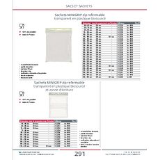 Sachets MINIGRIP zip refermable transparent en plastique biosourcé