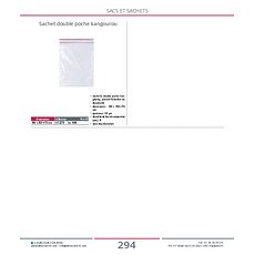 Sachet double poche kangourou