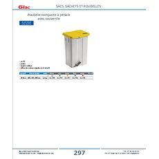 Poubelle compacte à pédale avec couvercle