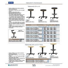 Tabourets Allround 3 sur roulettes, avec repose-pied