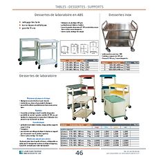 Dessertes de laboratoire en ABS