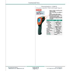 Thermomètre IR haute température + 2200°C