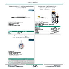 Thermomètre analogique pour réfrigérateur-congélateur