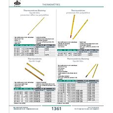 Thermomètres Biotemp liquide bleu protection téflon