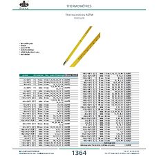 Thermomètres ASTM mercure