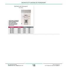 Sachet de transport d'échantillons 95 kPa 