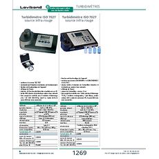 Turbidimètre ISO 7027 source infra-rouge