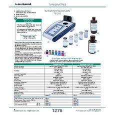 Turbidimètre ISO 7027 portatif TB 350 