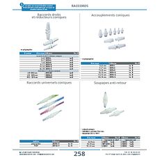 Raccords universels coniques
