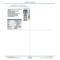 Conductimètre multiparamètre Dureté / Résistivité / TDS / Salinité / Température