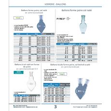 Ballons forme poire, col rodé en verre borosilicaté DURAN®