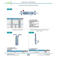 Ampoules pour prélèvement de gaz